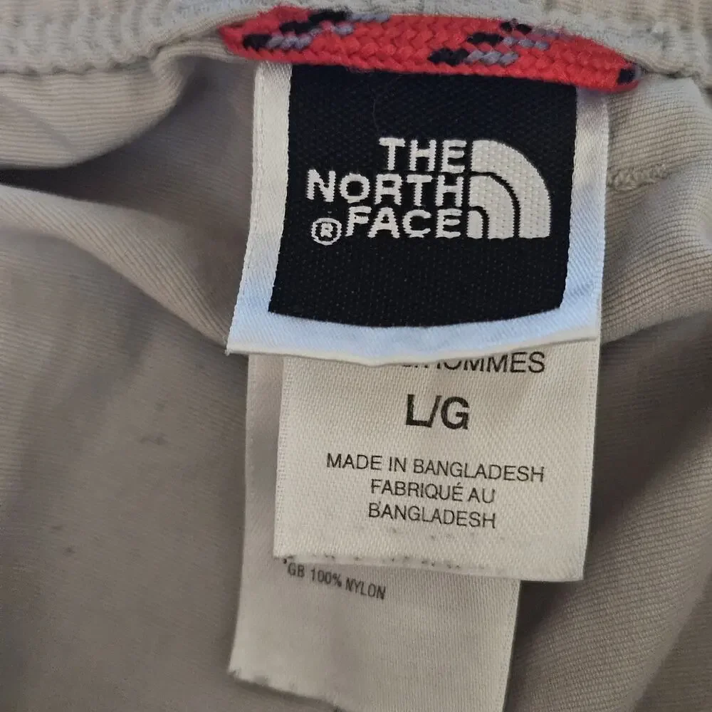 The North Face Men Convertible Hiking Cargo Pants 36X32 Khaki Size Large Zip-Off